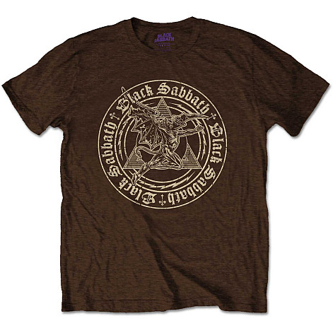 Black Sabbath tričko, Henry Pyramid Emblem Chocolate Brown, pánske