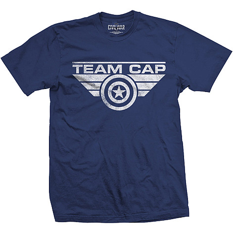 Captain America tričko, Team Cap Logo Navy, pánske