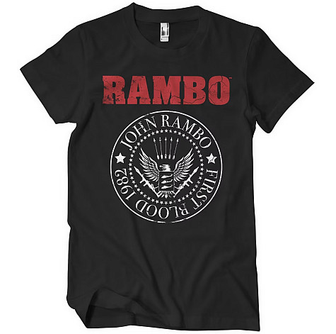 Rambo tričko, First Blood 1982 Seal Black, pánske