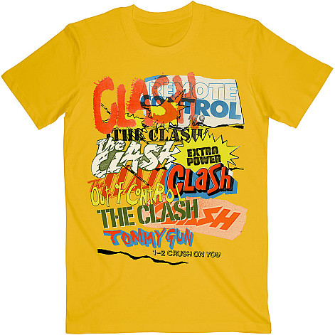 The Clash tričko, Singles Collage Text, pánske