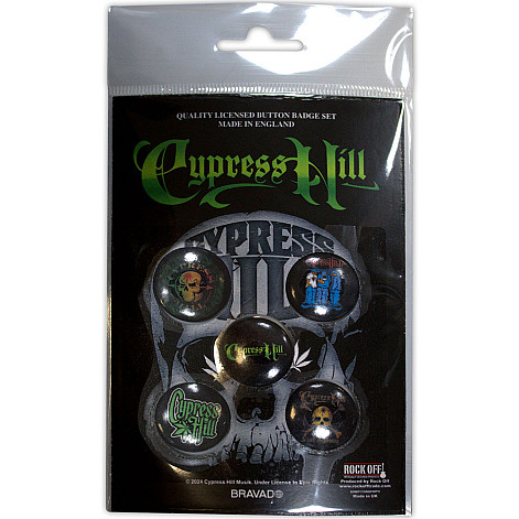 Cypress Hill sada 5-ti placok průměr 25 mm, Logos