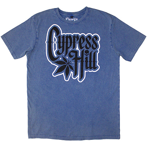Cypress Hill tričko, Logo Stone Wash Denim Blue, pánske