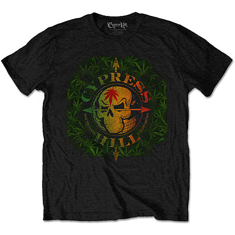 Cypress Hill tričko, South Gate Logo & Leaves Black, pánske