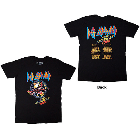 Def Leppard tričko, North American Tour BP Black, pánske