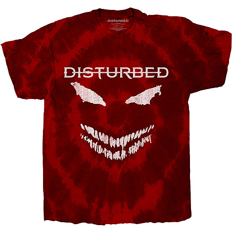 Disturbed tričko, Scary Face Dip-Dye Red, pánske
