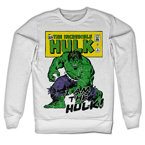 The Hulk mikina, I Am The Hulk Sweatshirt White, pánska