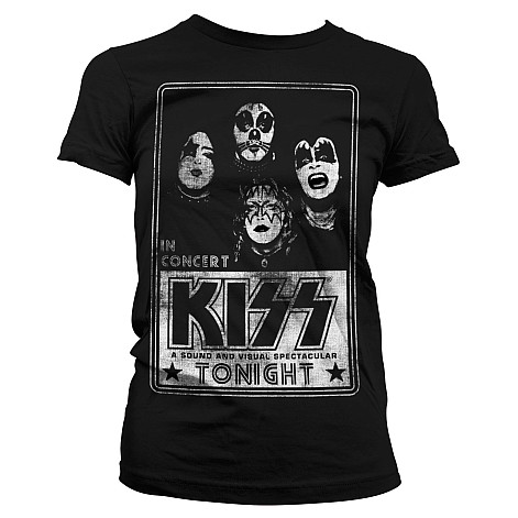 KISS tričko, KISS In Concert Distressed, dámske