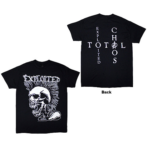 The Exploited tričko, Mohican Skull BP Black, pánske