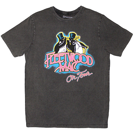 Fleetwood Mac tričko, On Tour Stone Wash Charcoal Grey, pánske