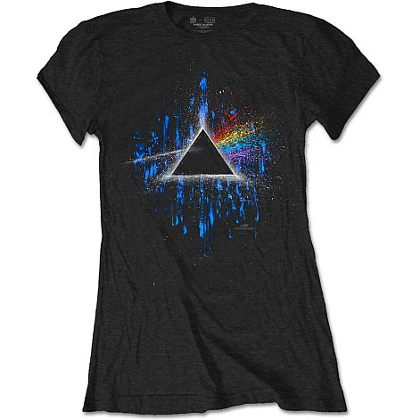 Pink Floyd tričko, DSOTM Blue Splatter Girly, dámske