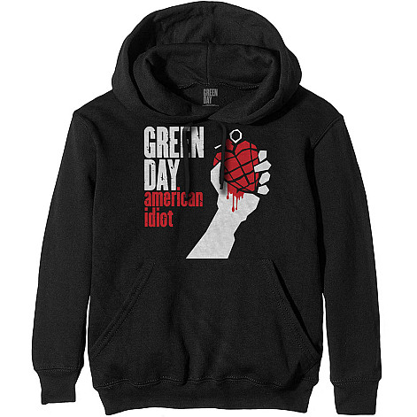 Green Day mikina, American Idiot Hoodie Black, pánska