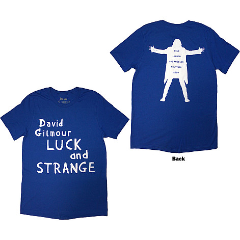 Pink Floyd tričko, David Gilmour Luck & Strange Logo BP Blue, pánske