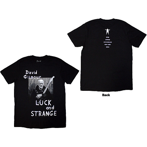 Pink Floyd tričko, David Gilmour Luck & Strange Portrait BP Black, pánske