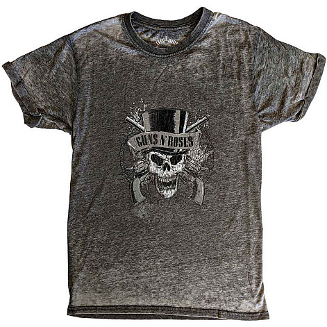 Guns N Roses tričko, Faded Skull Burnout Charcoal Grey, pánske