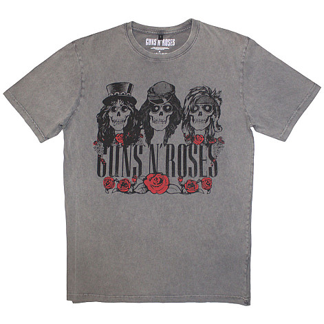 Guns N Roses tričko, Hell Group Stone Wash Grey, pánske