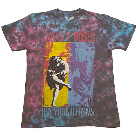 Guns N Roses tričko, Use Your Illusion Dye Wash Blue, pánske