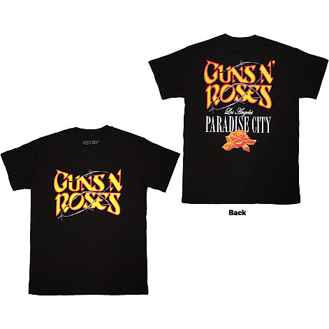 Guns N Roses tričko, Paradise City BP Black, pánske