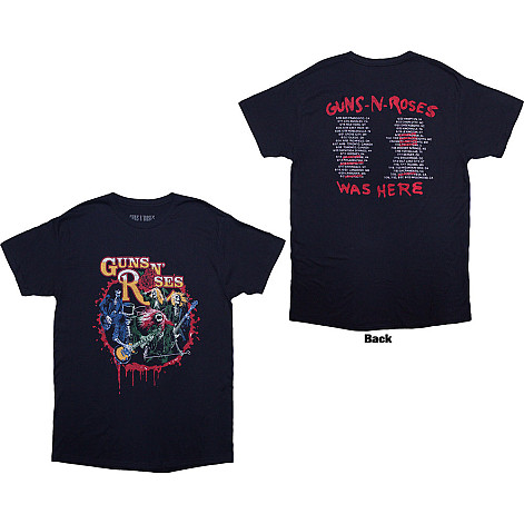 Guns N Roses tričko, Was Here BP Navy Blue, pánske
