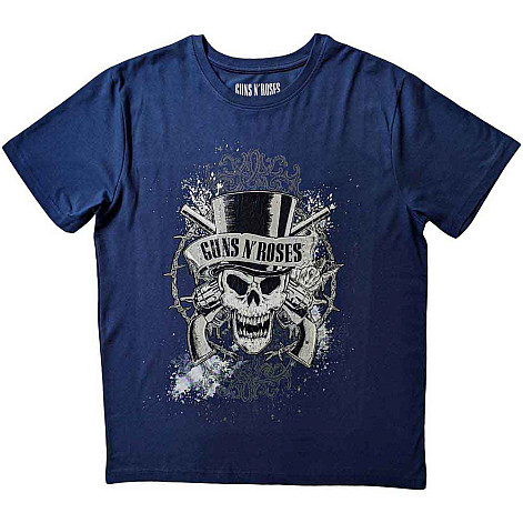 Guns N Roses tričko, Faded Skull Blue, pánske