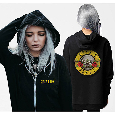 Guns N Roses mikina, Classic Logo Zipped Girly, dámska