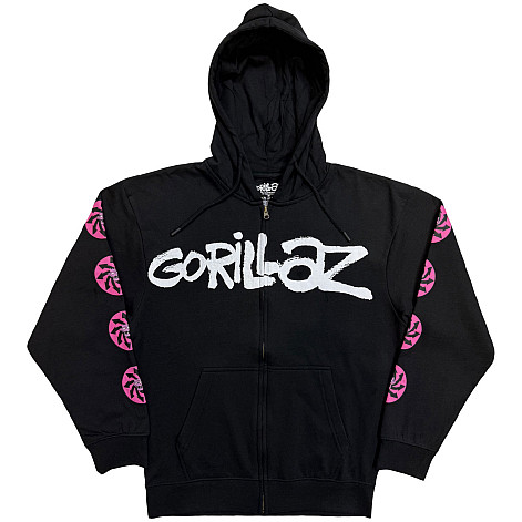 Gorillaz mikina, Repeat Pazuzu Zipped Charcoal Grey, pánska