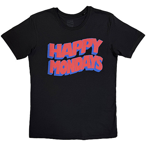 Happy Mondays tričko, Wavy Logo Black, pánske