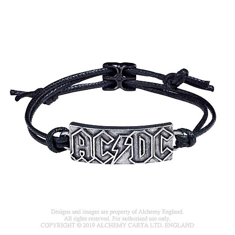 AC/DC náramok s posuvníkem do max 25 cm, Lightning Logo 15x47x3 mm 14 g