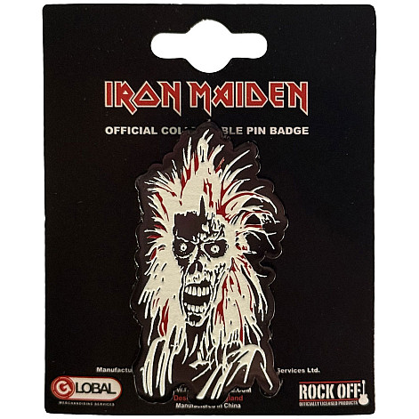 Iron Maiden kovový odznak 50 mm, Eddie Zinc