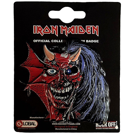 Iron Maiden kovový odznak 50 mm, Purgatory Eddie Zinc