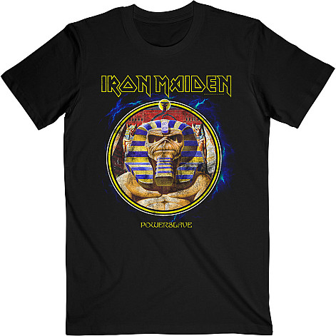 Iron Maiden tričko, Powerslave Mummy Circle Black, pánske