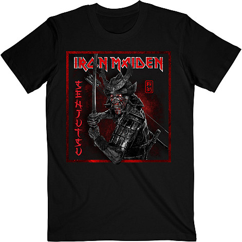 Iron Maiden tričko, Senjutsu Cover Distressed Red Black, pánske