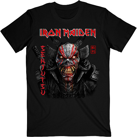 Iron Maiden tričko, Senjutsu Black Cover Vertical Logo Black, pánske