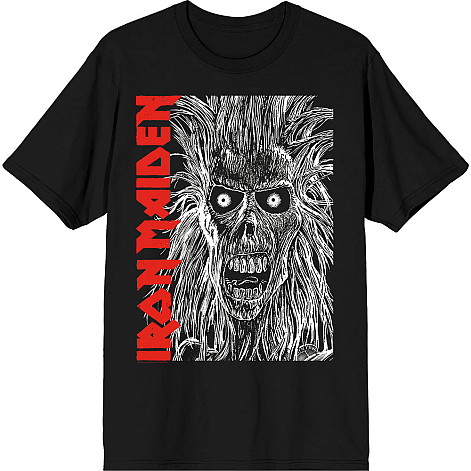 Iron Maiden tričko, Eponymous Face Red Logo Black, pánske