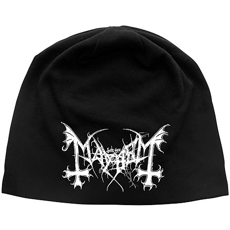 Mayhem zimný bavlněný čiapka, Logo Black, unisex