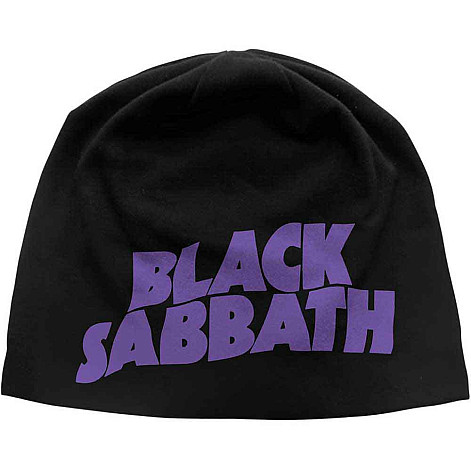 Black Sabbath zimný čiapka CO, Purple Logo JD Print Black, unisex