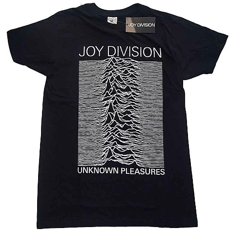 Joy Division tričko, Unknown Pleasures White On Black Black, pánske