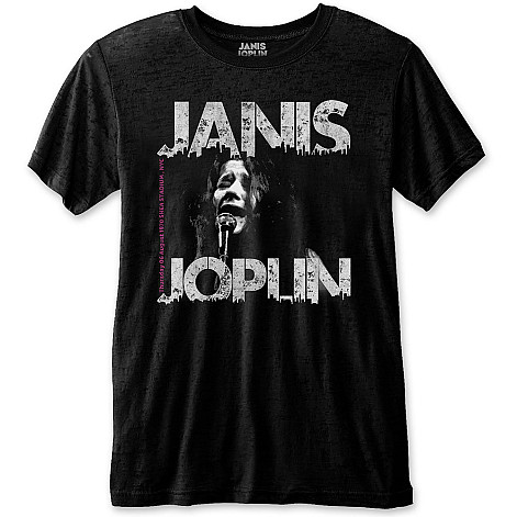 Janis Joplin tričko, Shea '70 Eco-Tee Black, pánske