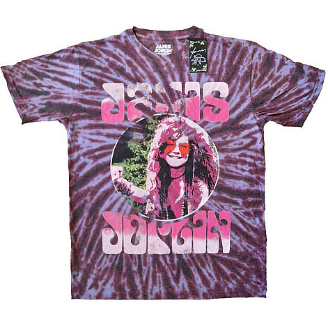 Janis Joplin tričko, Pink Shades Dye Wash Purple, pánske