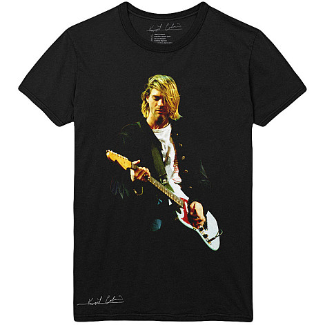 Nirvana tričko, Kurt Cobain Guitar Photo Colour Black, pánske