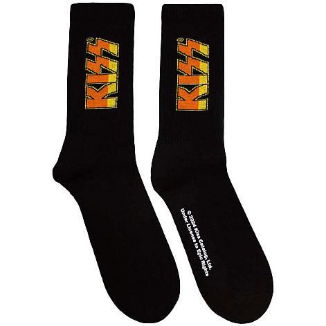 KISS ponožky, Classic Logo Black, unisex - velikost 4 až 7 (36 až 40 EU)