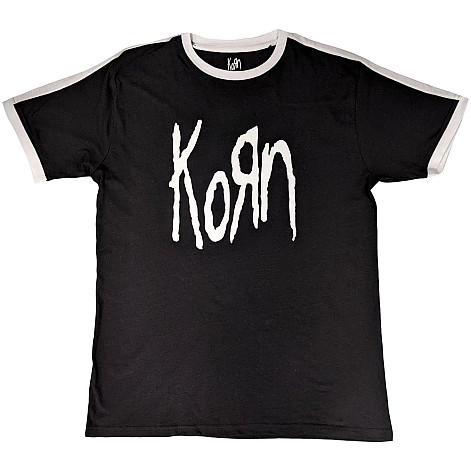 Korn tričko, Logo Ringer Black, pánske