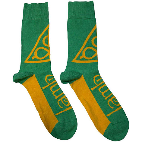 Lamb Of God ponožky, Triangle Green, unisex - velikost 7 až 11 (40 - 45)