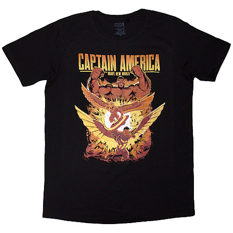Captain America tričko, Brave New World Explosion Black, pánske