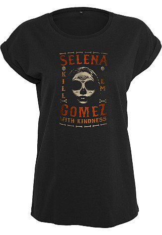 Selena Gomez tričko, Kill Em Skull Tee Girly Black, dámske