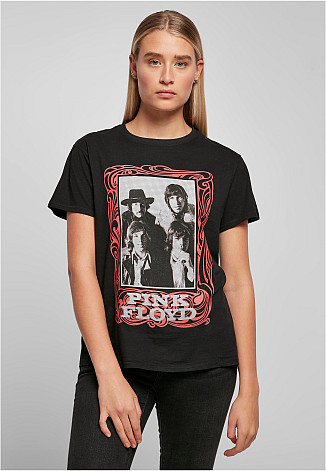 Pink Floyd tričko, Logo Faces Girly Black, dámske