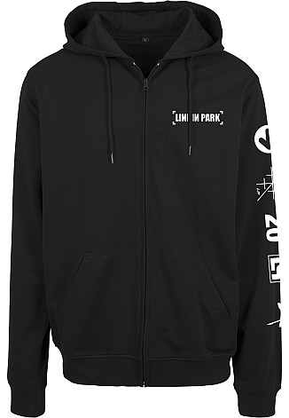 Linkin Park mikina, Anniversary Logo Zip Hoody Black, pánska