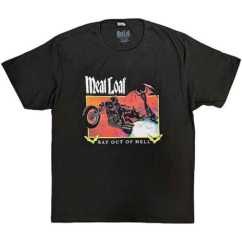 Meat Loaf tričko, Bat Out Of Hell Rectangle Charcoal Grey, pánske