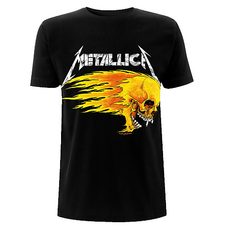 Metallica tričko, Flaming Skull Tour 94 Black, pánske