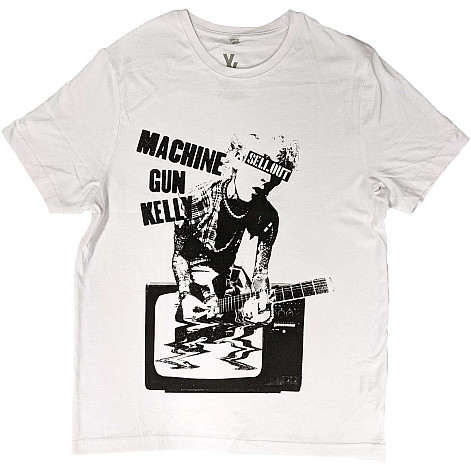 Machine Gun Kelly tričko, TV Warp White, pánske