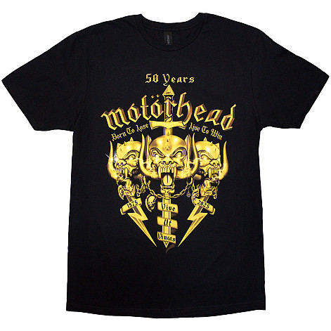 Motorhead tričko, 50 Years Swords & Warpig Black, pánske
